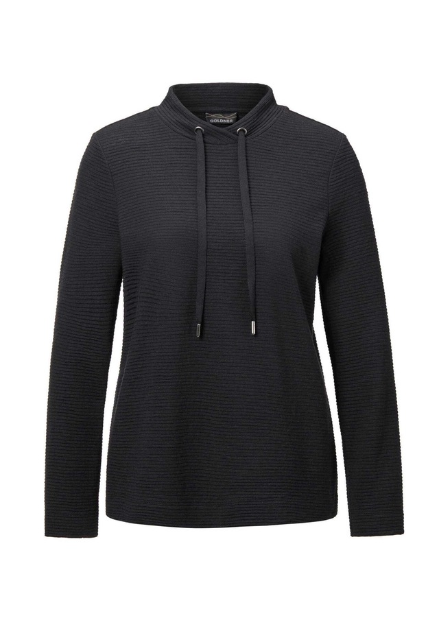 GOLDNER Kurzarmshirt »Kurzgröße Langarm Viskose-Pullover, Stehbund« Sonstige
