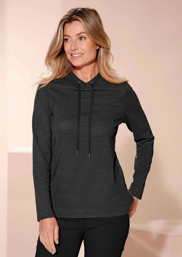 GOLDNER Kurzarmshirt »Kurzgröße Langarm Viskose-Pullover, Stehbund« Sonstige