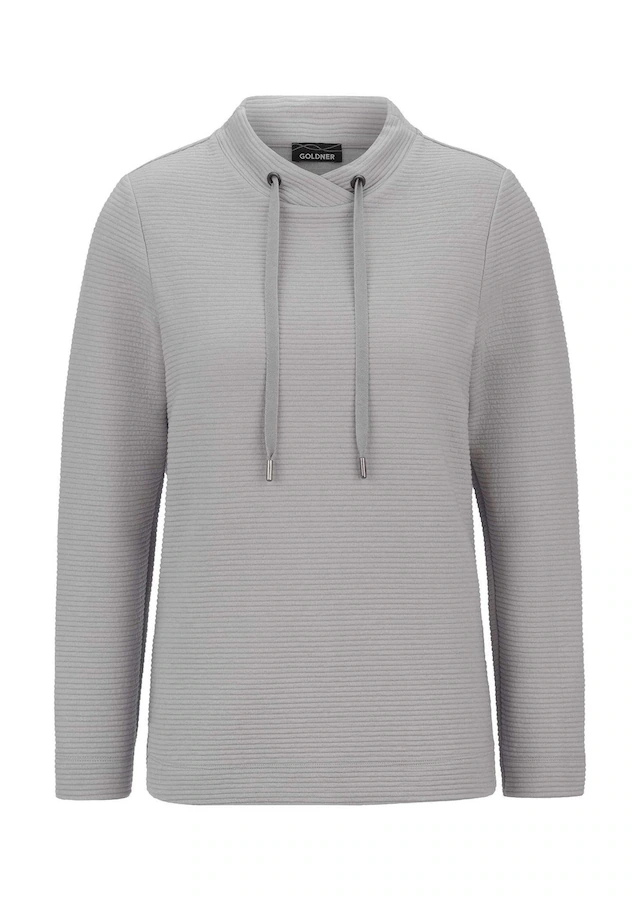 GOLDNER Kurzarmshirt »Kurzgröße Langarm Viskose-Pullover, Stehbund« Sonstige