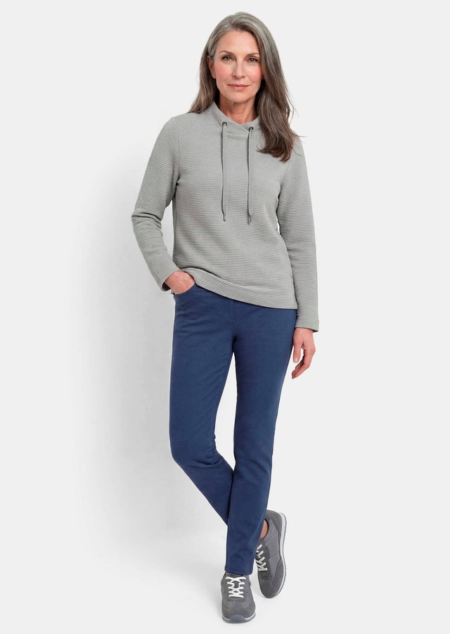 GOLDNER Kurzarmshirt »Kurzgröße Langarm Viskose-Pullover, Stehbund« Sonstige