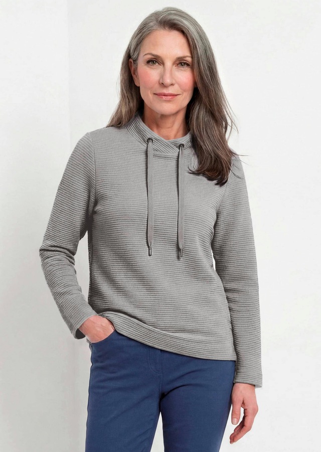 GOLDNER Kurzarmshirt »Kurzgröße Langarm Viskose-Pullover, Stehbund« Sonstige