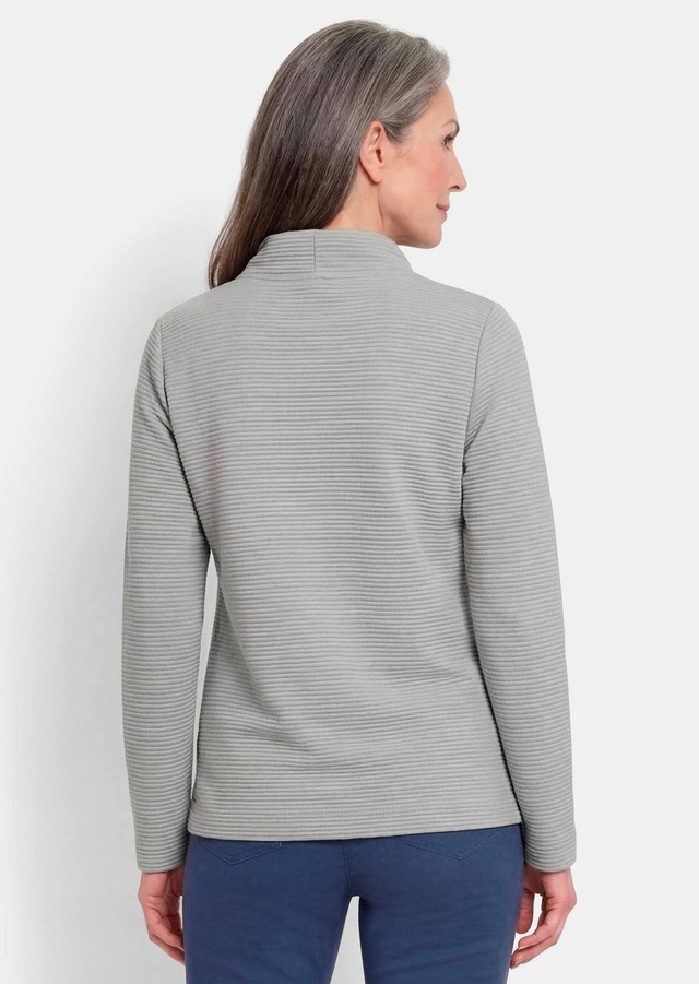 GOLDNER Kurzarmshirt »Kurzgröße Langarm Viskose-Pullover, Stehbund« Sonstige