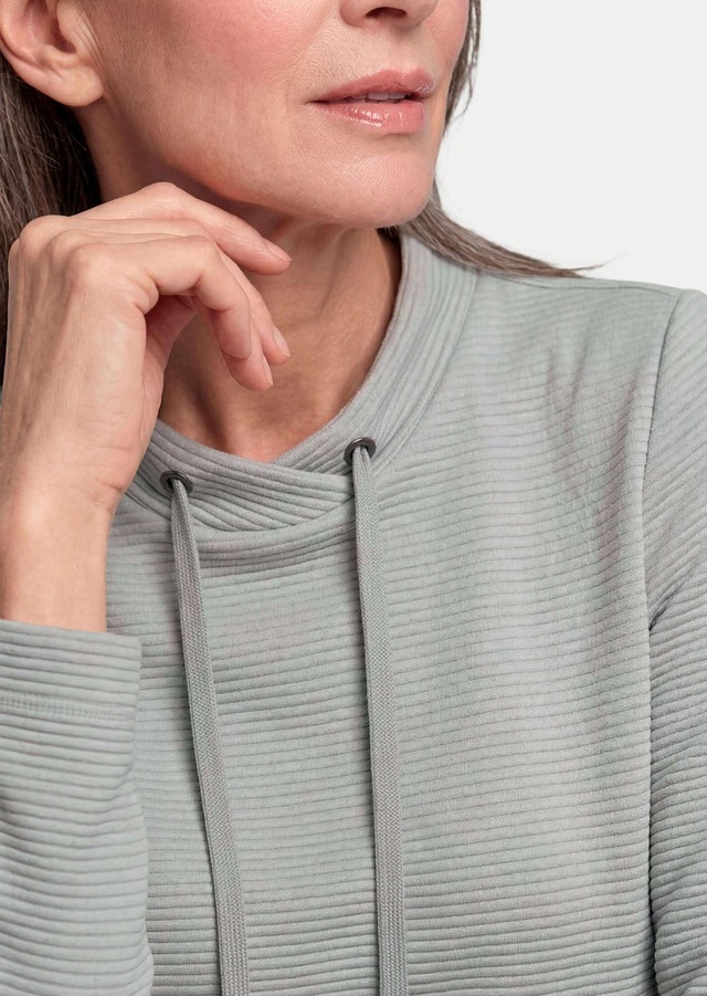 GOLDNER Kurzarmshirt »Kurzgröße Langarm Viskose-Pullover, Stehbund« Sonstige