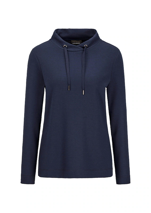 GOLDNER Kurzarmshirt »Kurzgröße Langarm Viskose-Pullover, Stehbund« Sonstige