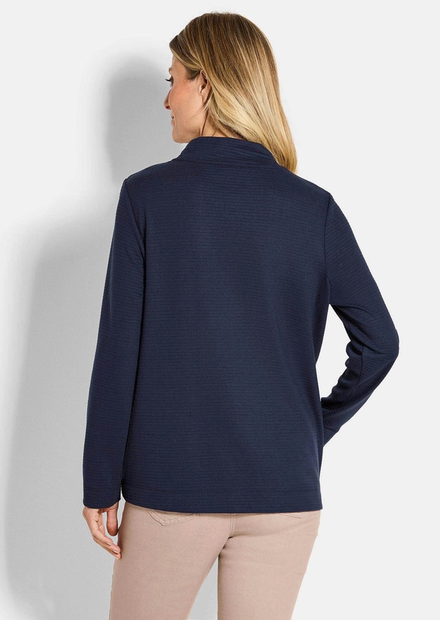 GOLDNER Kurzarmshirt »Kurzgröße Langarm Viskose-Pullover, Stehbund« Sonstige