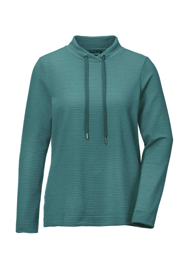 GOLDNER Kurzarmshirt »Kurzgröße Langarm Viskose-Pullover, Stehbund« Sonstige