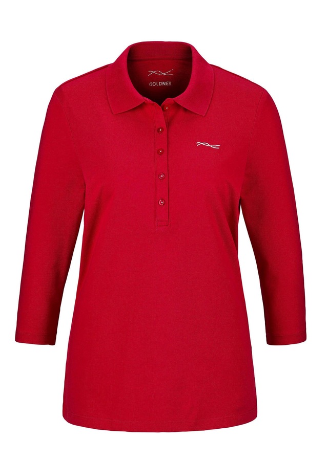 GOLDNER Poloshirt »Baumwollshirt mit Glanzakzenten« Ohne
