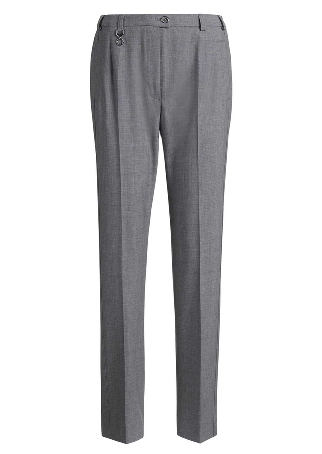 GOLDNER Stoffhose »Kurzgröße Elegante Stretchhose mit Bügelfalten« Bund mit dekorativem Zierteil
