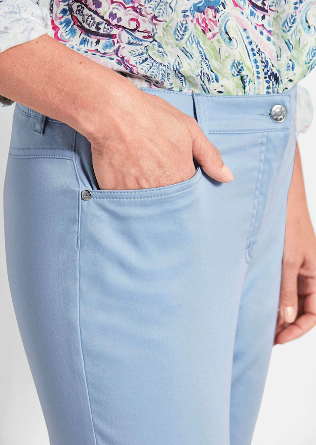 GOLDNER Stoffhose »Kurzgröße Baumwollhose mit Dehnbund« Ohne