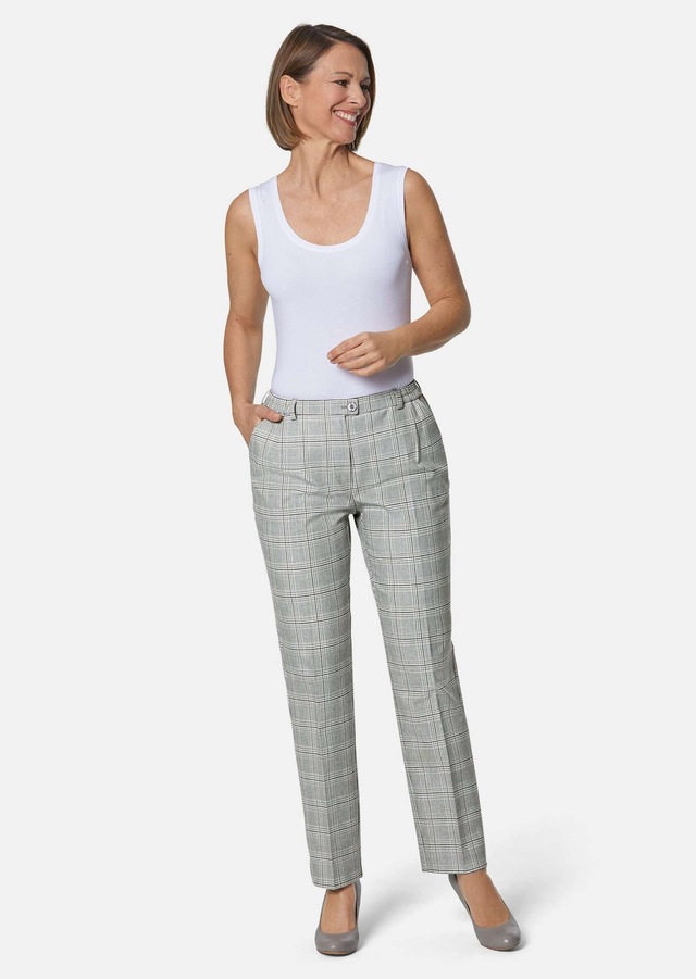 GOLDNER 2-in-1-Hose »Kurzgröße Karohose Anna« Ohne