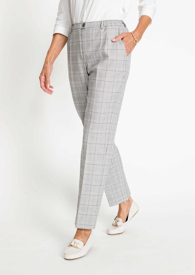 GOLDNER 2-in-1-Hose »Kurzgröße Karohose Anna« Ohne