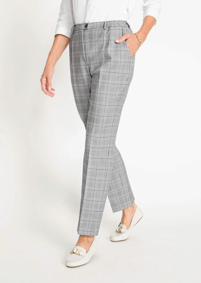 GOLDNER 2-in-1-Hose »Kurzgröße Karohose Carla« Ohne