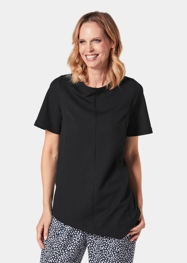 GOLDNER Langarm-Poloshirt »Kurzgröße Zipfelshirt« Ohne