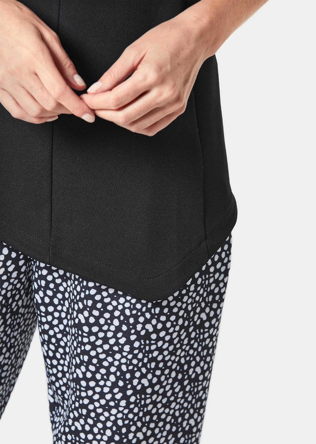 GOLDNER Langarm-Poloshirt »Kurzgröße Zipfelshirt« Ohne