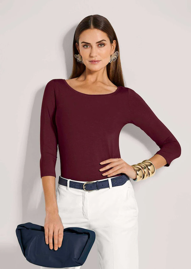 MADELEINE 3/4-Arm-Shirt »Blusenshirt Halbarm Viskose-Oberteil für Damen«