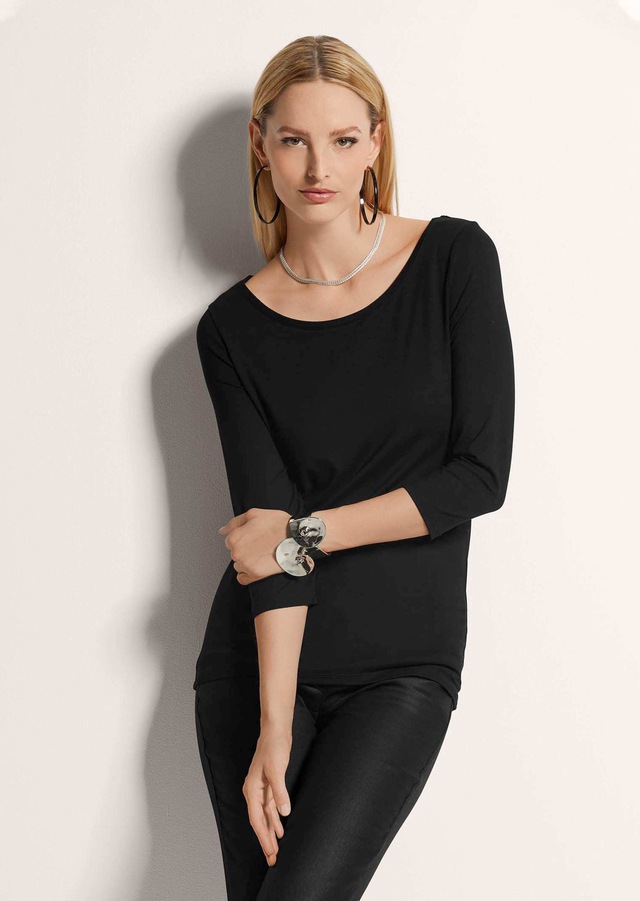 MADELEINE 3/4-Arm-Shirt »Blusenshirt Halbarm Viskose-Oberteil für Damen«