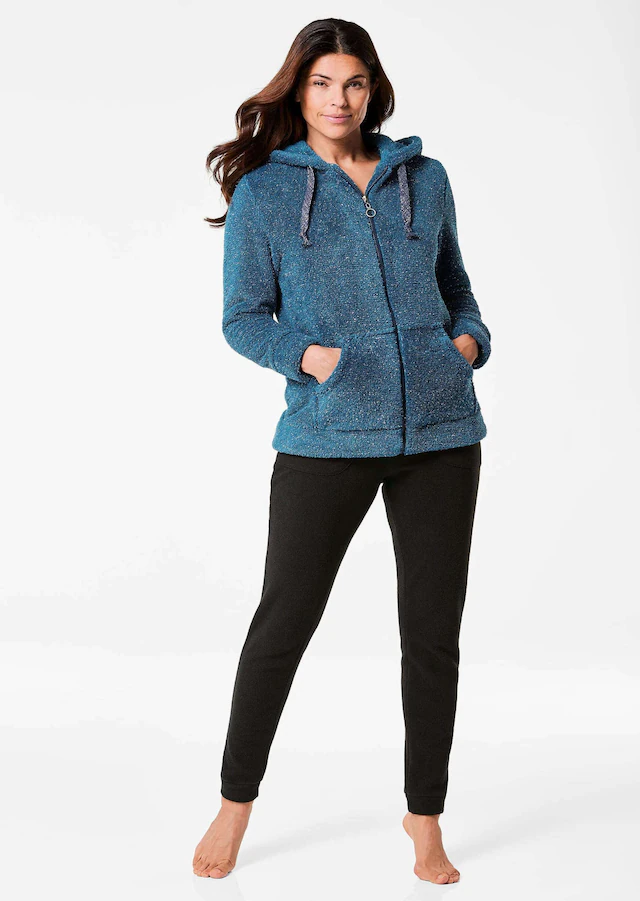 GOLDNER Strickjacke »Kurzgröße Flausch-Freizeitjacke in Blousonform« keine/nicht Relevant