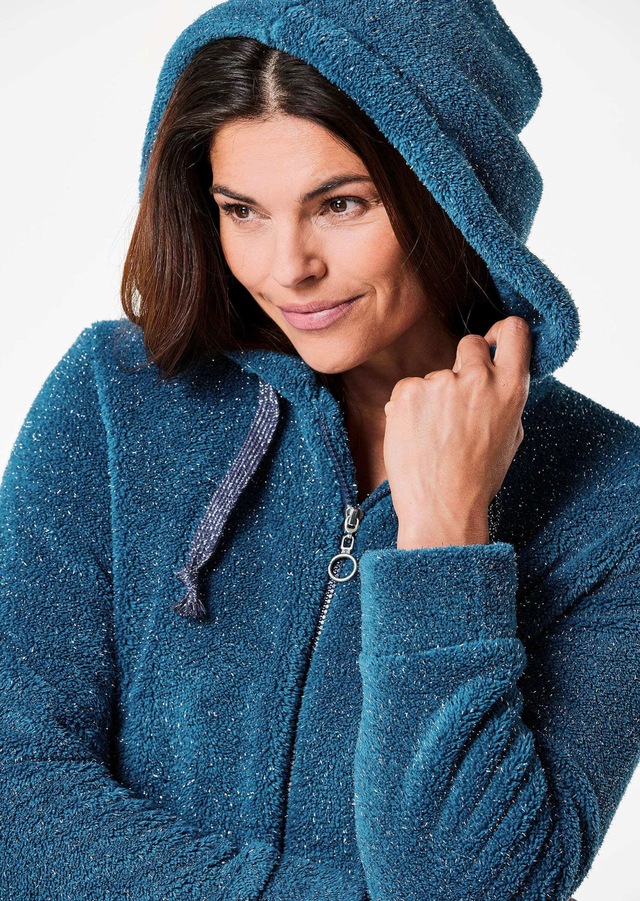 GOLDNER Strickjacke »Kurzgröße Flausch-Freizeitjacke in Blousonform« keine/nicht Relevant