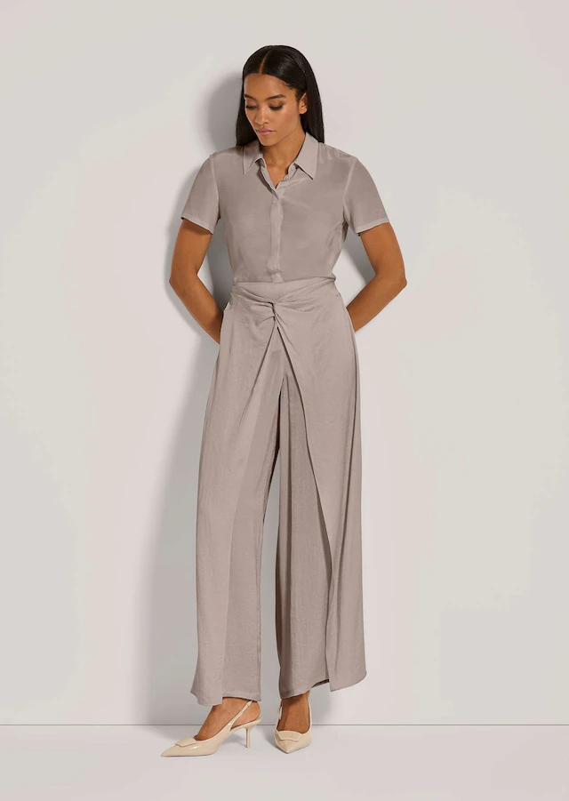 MADELEINE Stoffhose »Palazzo-Hose Sommerliche Stoffhose mit Überwurf« Weite Hose mit Überwurf