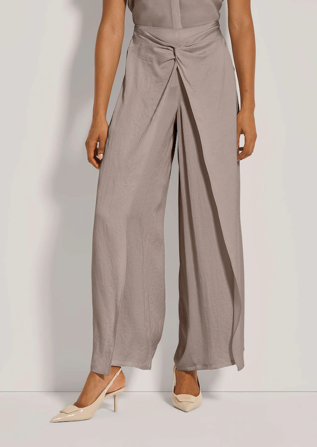 MADELEINE Stoffhose »Palazzo-Hose Sommerliche Stoffhose mit Überwurf« Weite Hose mit Überwurf