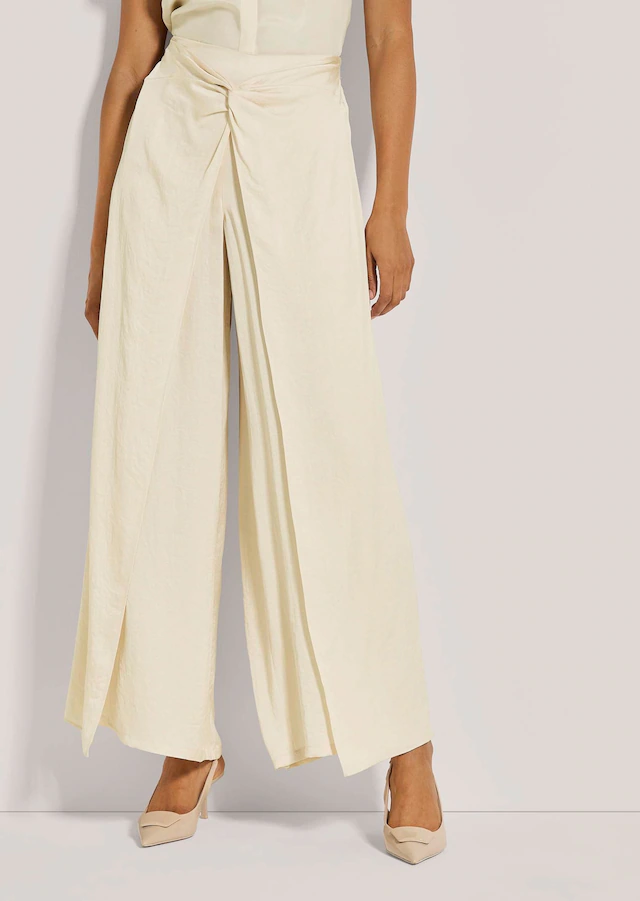 MADELEINE Stoffhose »Palazzo-Hose Sommerliche Stoffhose mit Überwurf« Weite Hose mit Überwurf