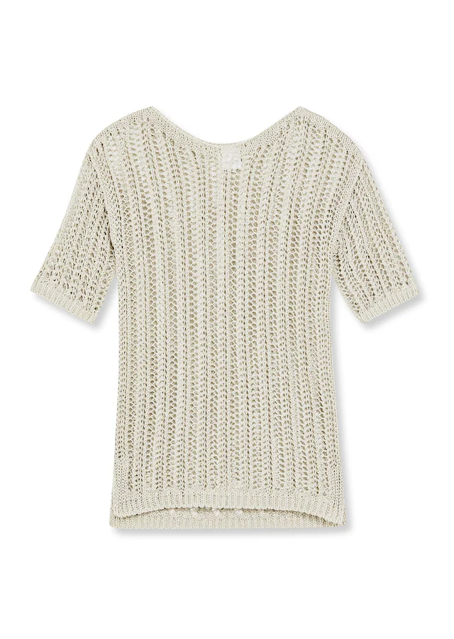 MADELEINE Longpullover »Strickpullover Luftiger Sommerpullover mit Ajour-Muster«