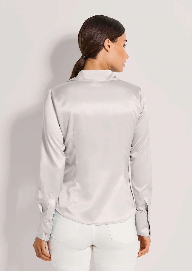 MADELEINE Hemdbluse »Bluse Hemdbluse mit glänzendem Finish« Satinbluse
