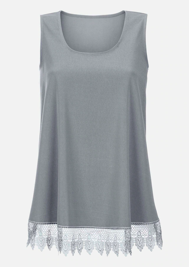 MADELEINE Blusentop »Top Feminines Blusentop mit Spitzenbesatz«