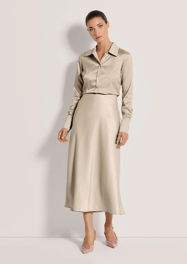 MADELEINE Midirock »Midirock Midi Satinrock für elegante Anlässe« Satin
