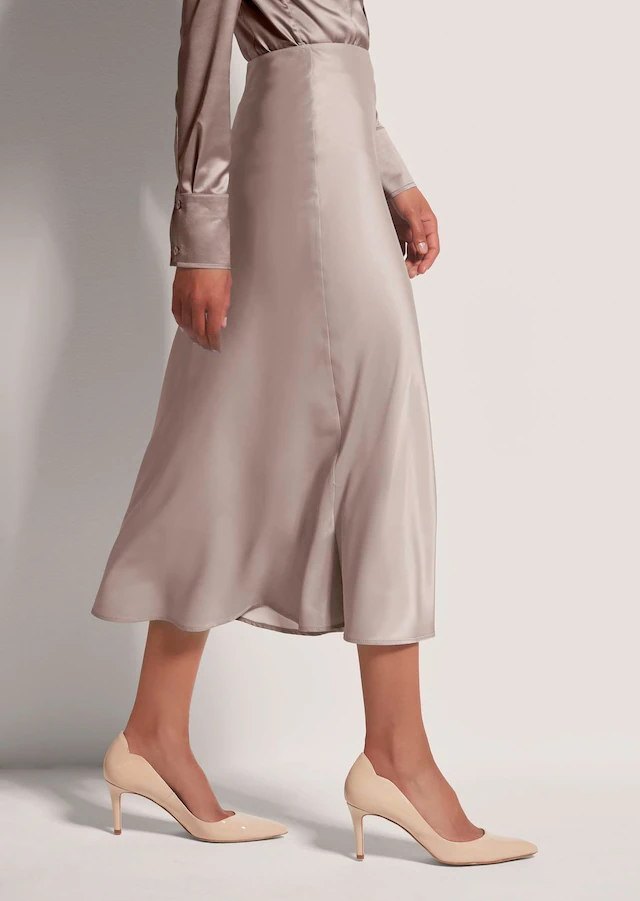 MADELEINE Midirock »Midirock Midi Satinrock für elegante Anlässe« Satin