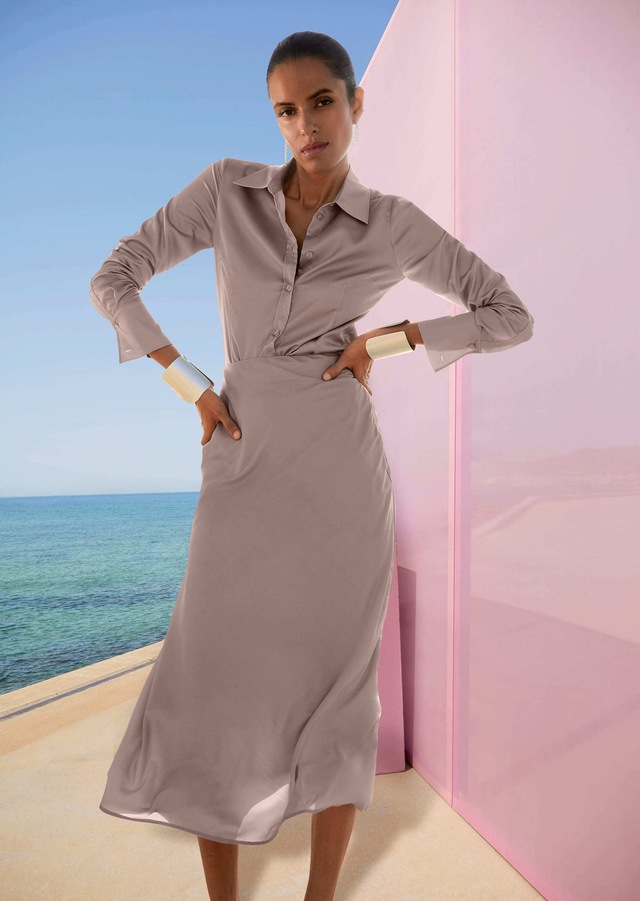 MADELEINE Midirock »Midirock Midi Satinrock für elegante Anlässe« Satin