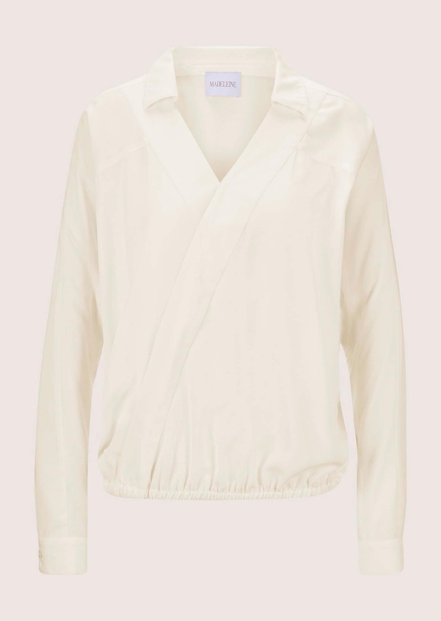 MADELEINE Langarmbluse »Bluse Wickelbluse mit Fledermausärmeln«
