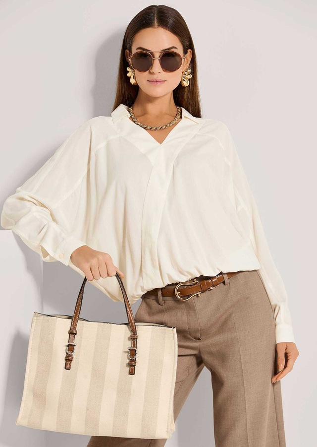 MADELEINE Langarmbluse »Bluse Wickelbluse mit Fledermausärmeln«