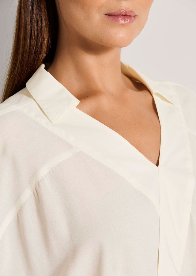 MADELEINE Langarmbluse »Bluse Wickelbluse mit Fledermausärmeln«