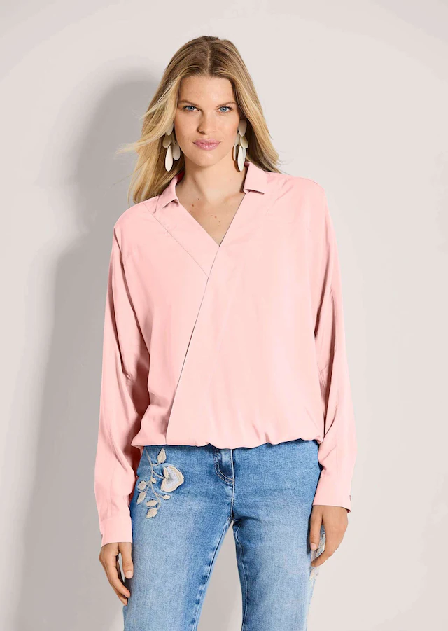 MADELEINE Langarmbluse »Bluse Wickelbluse mit Fledermausärmeln«