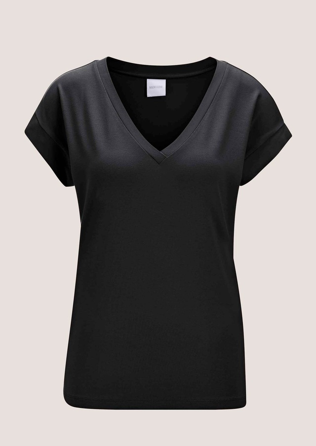 MADELEINE Kurzarmshirt »Shirt Zeitloses Blusenshirt mit V-Ausschnitt«