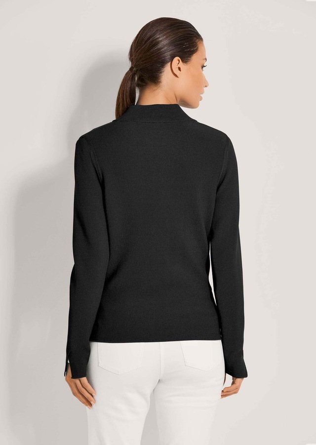 MADELEINE Strickjacke »Strickblazer Sportiver Blazer mit Stehkragen« modische Schlitze am Armabschluß