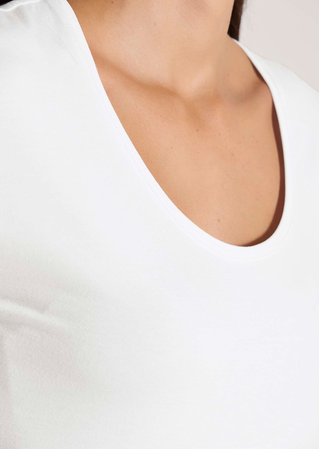 MADELEINE Kurzarmshirt »Jerseybluse Elegantes Viskose-Oberteil« Viskose Jersey