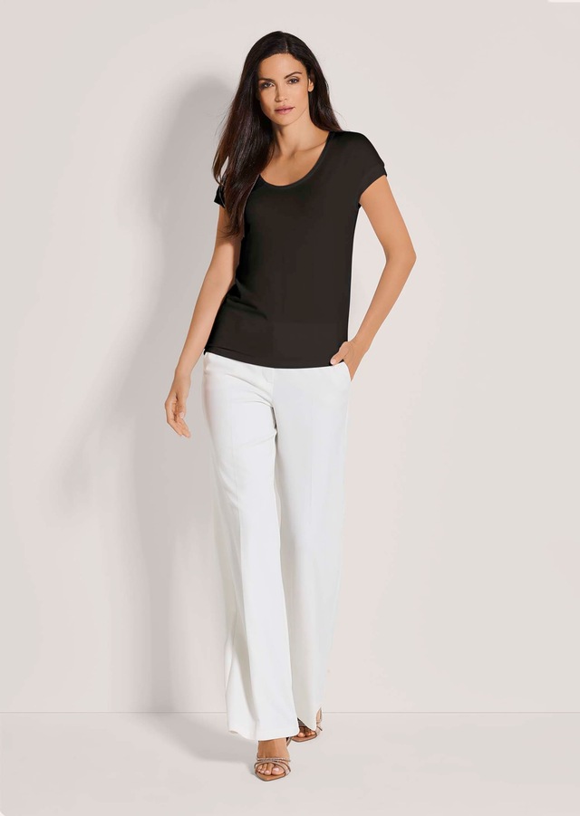 MADELEINE Kurzarmshirt »Jerseybluse Elegantes Viskose-Oberteil« Viskose Jersey