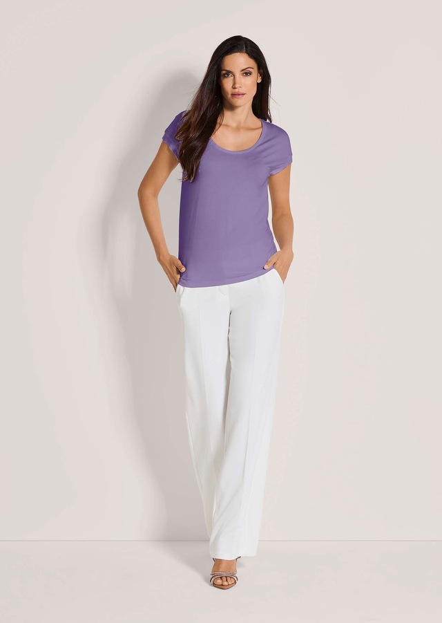 MADELEINE Kurzarmshirt »Jerseybluse Elegantes Viskose-Oberteil« Viskose Jersey