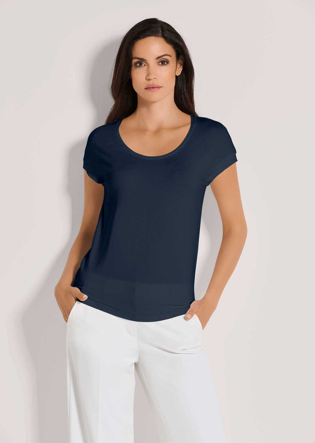 MADELEINE Kurzarmshirt »Jerseybluse Elegantes Viskose-Oberteil« Viskose Jersey