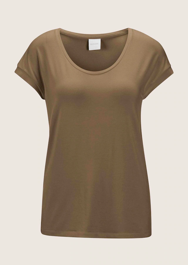 MADELEINE Kurzarmshirt »Jerseybluse Elegantes Viskose-Oberteil« Viskose Jersey