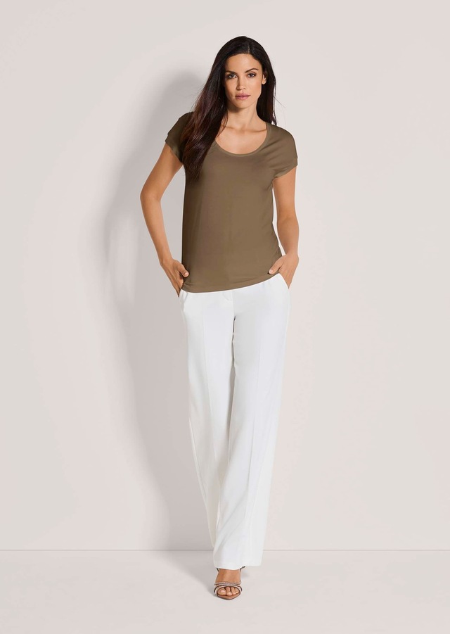 MADELEINE Kurzarmshirt »Jerseybluse Elegantes Viskose-Oberteil« Viskose Jersey