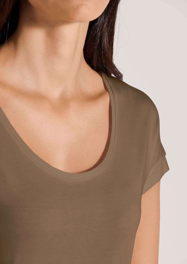 MADELEINE Kurzarmshirt »Jerseybluse Elegantes Viskose-Oberteil« Viskose Jersey