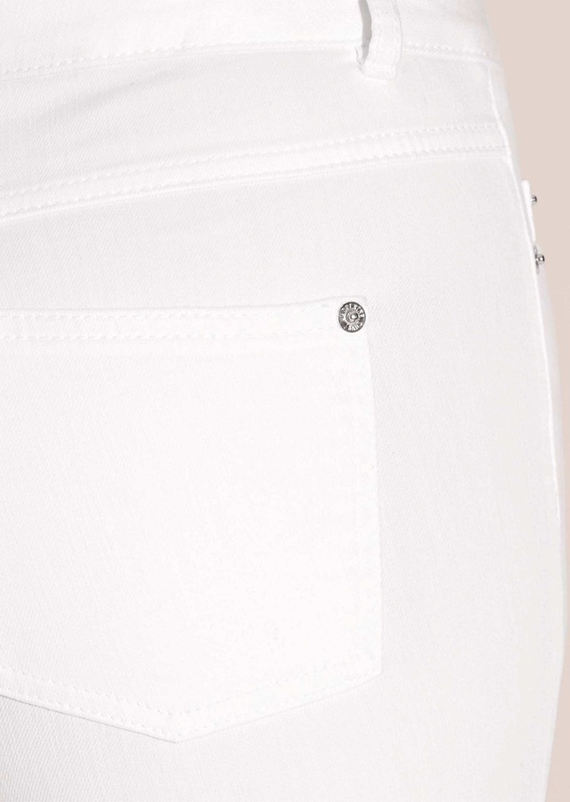 MADELEINE »Jeans Verkürzte 5-Pocket-Hose mit Fransen« abgeschrägter Fransensaum