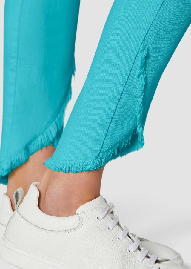 MADELEINE »Jeans Verkürzte 5-Pocket-Hose mit Fransen« abgeschrägter Fransensaum
