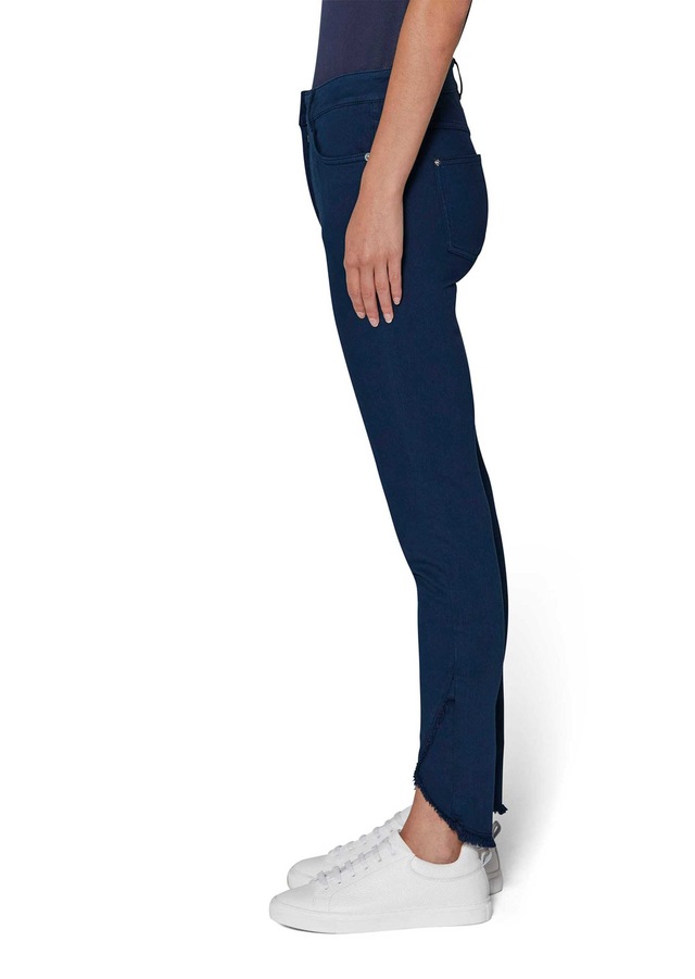 MADELEINE »Jeans Verkürzte 5-Pocket-Hose mit Fransen« abgeschrägter Fransensaum