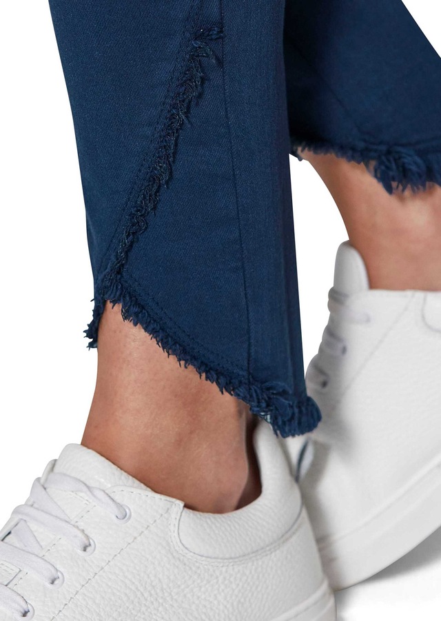 MADELEINE »Jeans Verkürzte 5-Pocket-Hose mit Fransen« abgeschrägter Fransensaum