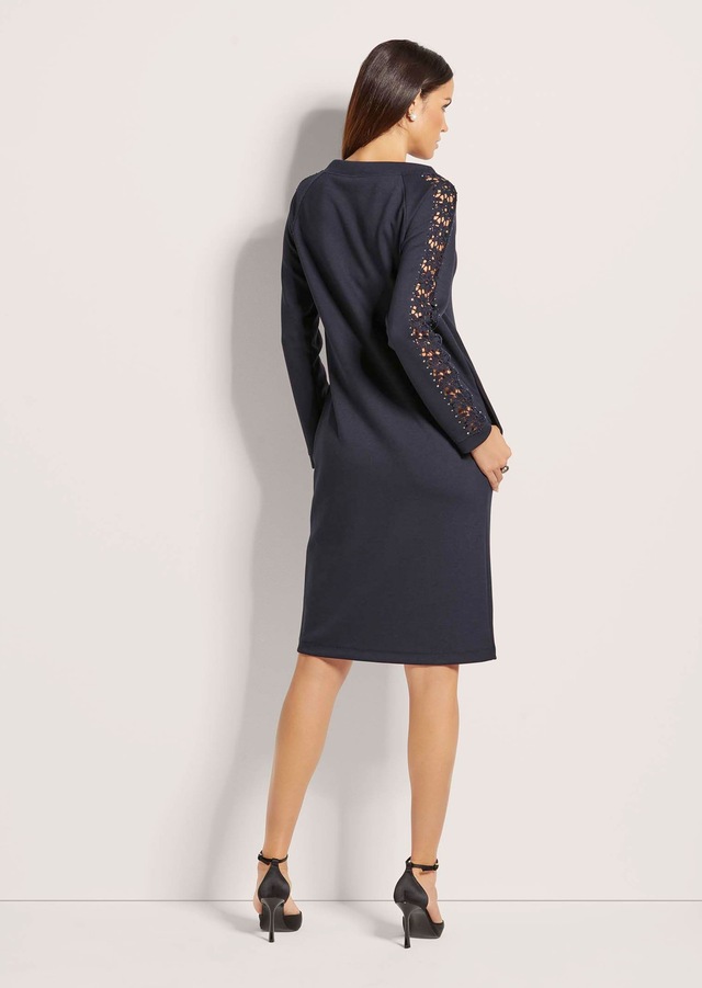 MADELEINE Sommerkleid »Jerseykleid Stretch-Kleid mit Spitze und Strass« Jerseykleid mit Spitze und Strasssteindeko