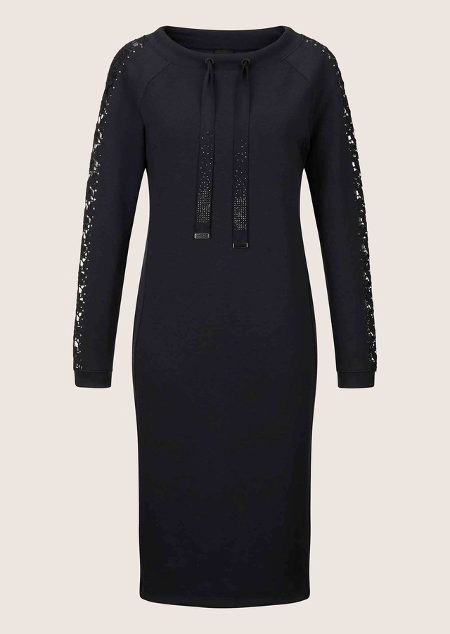 MADELEINE Sommerkleid »Jerseykleid Stretch-Kleid mit Spitze und Strass« Jerseykleid mit Spitze und Strasssteindeko